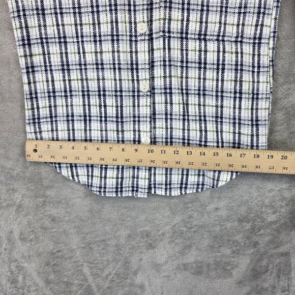 Abercrombie & Fitch Shirt Womens S Blue Green Plaid Button Down Oversized Casual - Picture 9 of 11